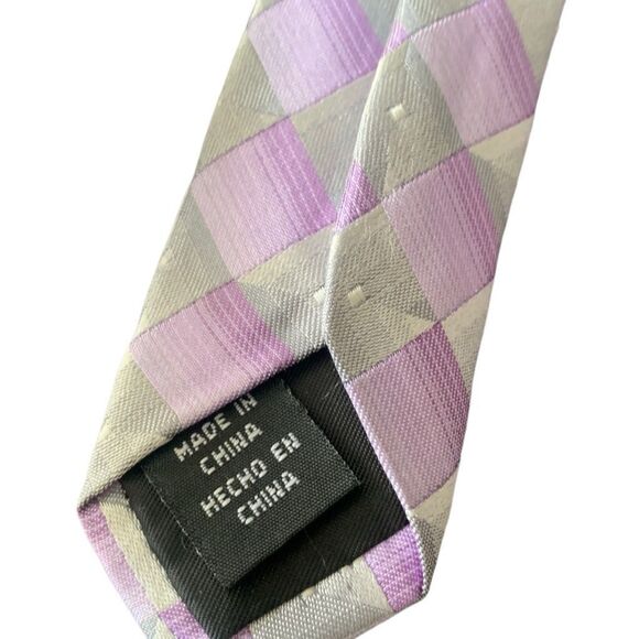 Pre Owned Men’s Arrow Tie Neck Tie Necktie Pink Gray Classic Style & Look - Picture 4 of 5